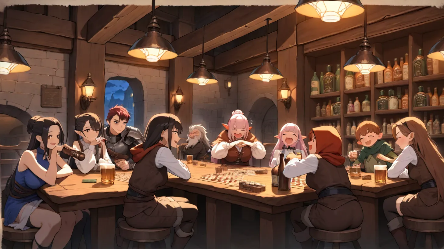 Free fantasy tavern generator. Pick a settlement size (hamlet → metropolis) — get a full tavern with name, owner, menu, patrons, rumors, and a DM secret.
